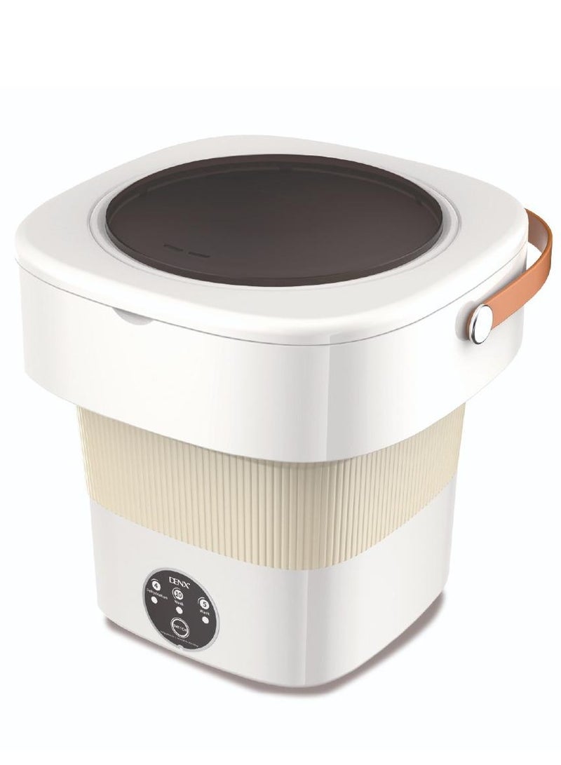 Denx Portable Mini Folding Clothes Washing Machine, Bucket Automatic Mini Household Underwear Foldable Bucket Washer Baby Clothes Washing Machine, Suitable for Travelling, Camping, Apartment Dorm - Image 1