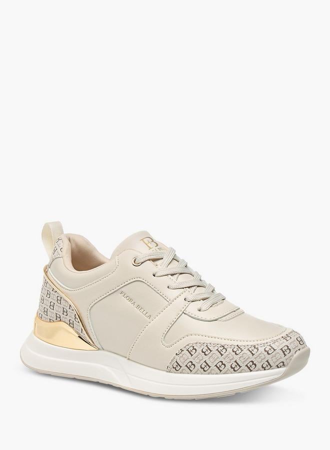 Flora Bella By Shoexpress Womens Panelled Ankle Sneakers With Lace-Up Closure - Image 1