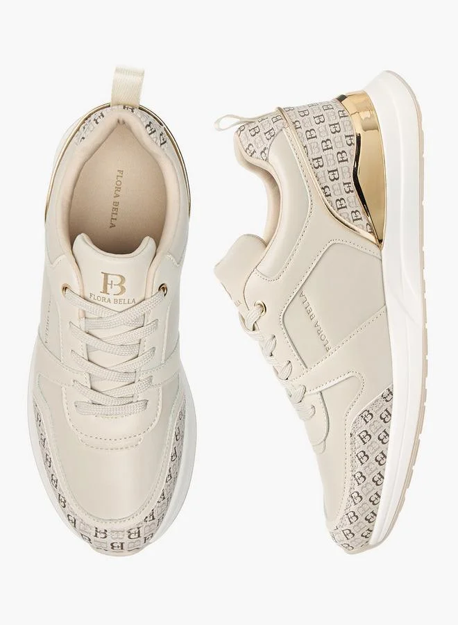 Flora Bella By Shoexpress Womens Panelled Ankle Sneakers With Lace-Up Closure