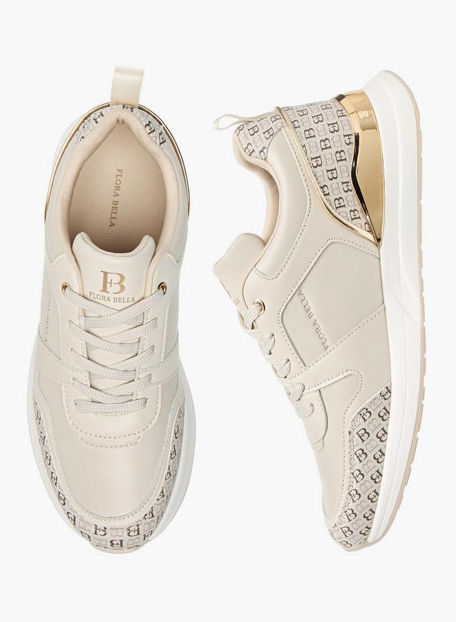 Flora Bella By Shoexpress Womens Panelled Ankle Sneakers With Lace-Up Closure - Image 2