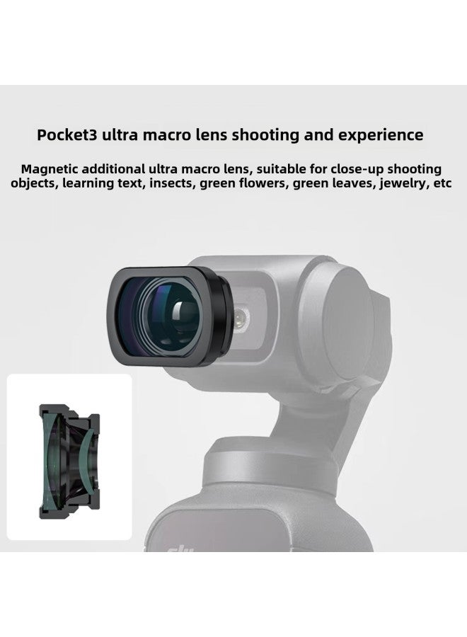 DJI Pocket3 Augmented Lens Wide Angle Filter Macro Fine CPL Polarizer ND/UV Reduction Mirror Protection Mirror-Color:Pocket3 Macro Mirror - Image 2