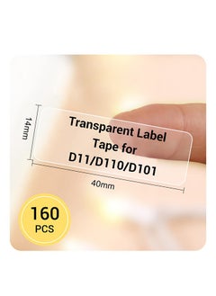 NIIMBOT D11/D110/D101 Label Maker Tape Waterproof Transparent Thermal Label Paper Label Tape for Home Office Labeling Tape Replacement Barcode Printing 14*40mm, Clear  - Image 2