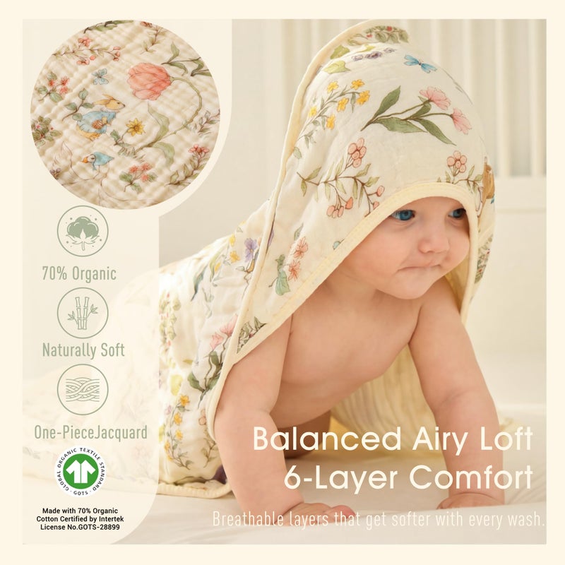 HardNok 4-Piece Ultra Soft Muslin Baby Towel Set - Ideal for Bath & Beach, (32x32 inches) - Image 3