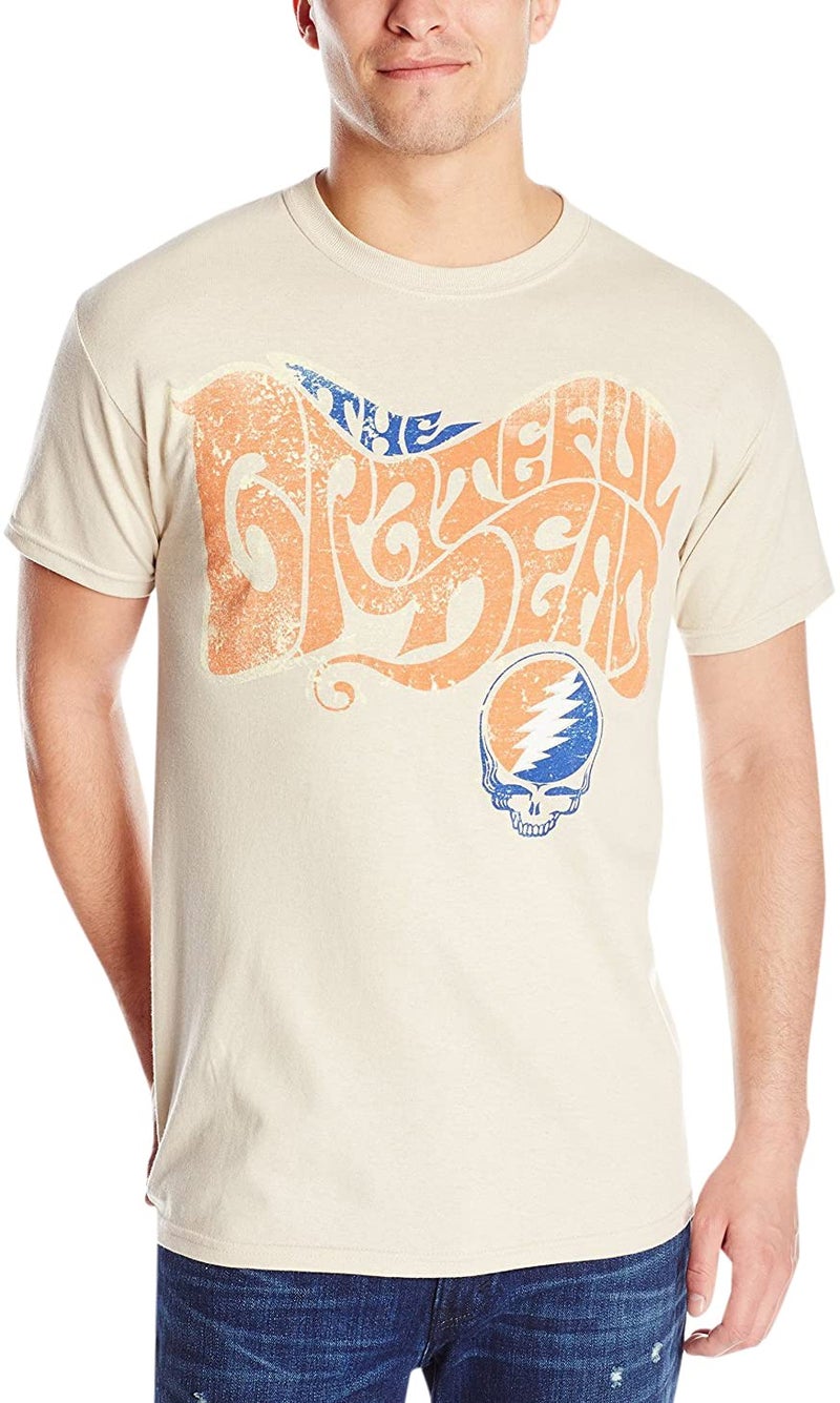 Liquid Blue Men's the Grateful Dead T-Shirt, Tan, Large - Image 3