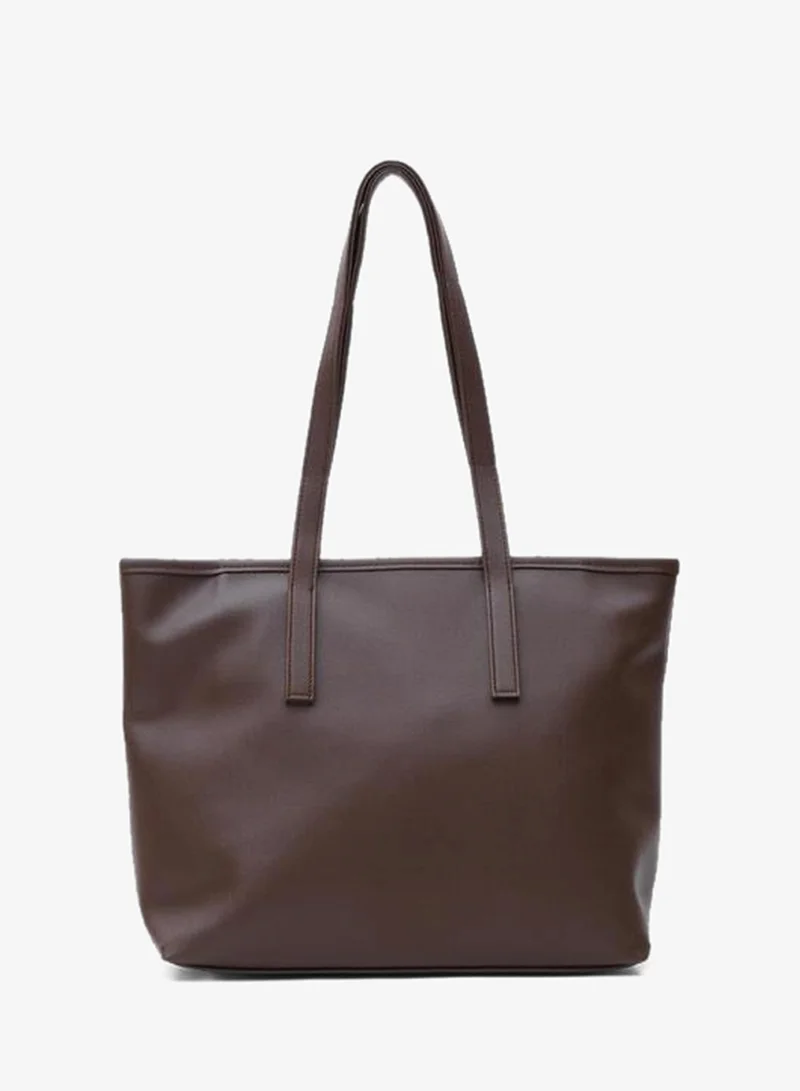 Shule Bags Golden Shoulder Bag Dark Coffee.
