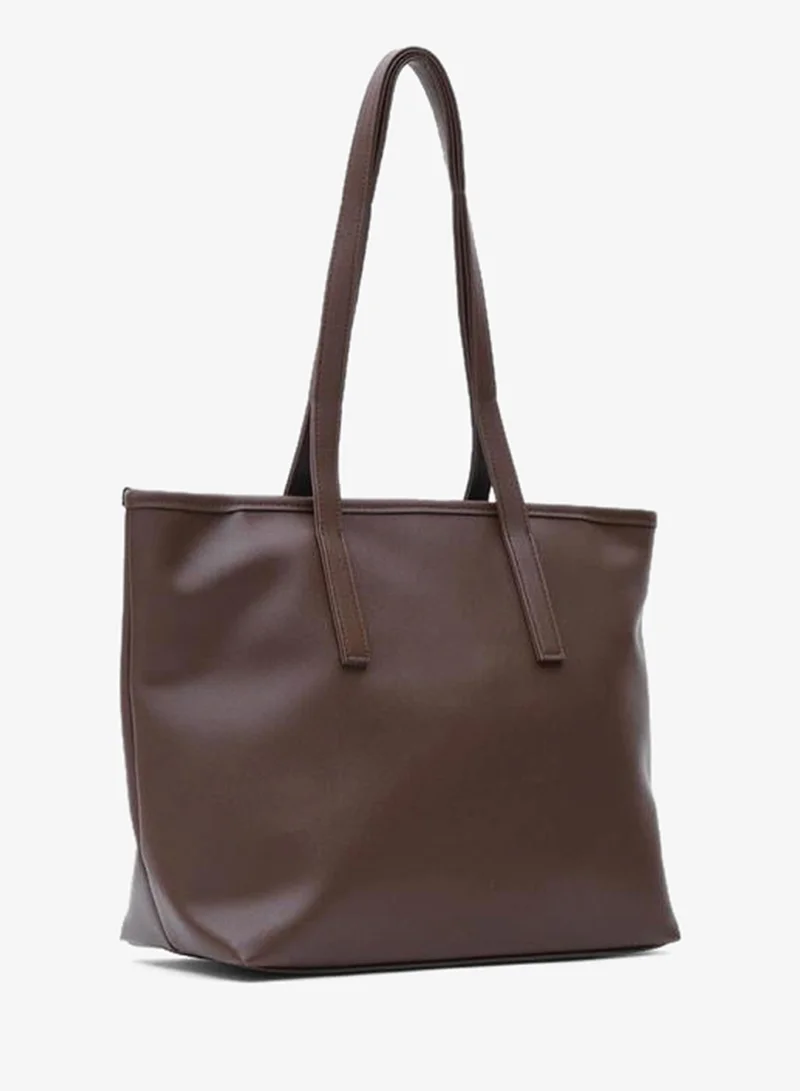 Shule Bags Golden Shoulder Bag Dark Coffee.