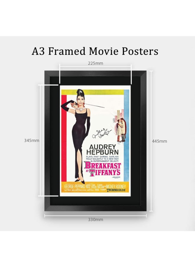 HWC Trading HWC Trading Breakfast at Tiffany's Audrey Hepburn Gifts Printed Signed Autograph Picture for Movie Memorabilia Fans - 16" x 12" Framed  - Image 2