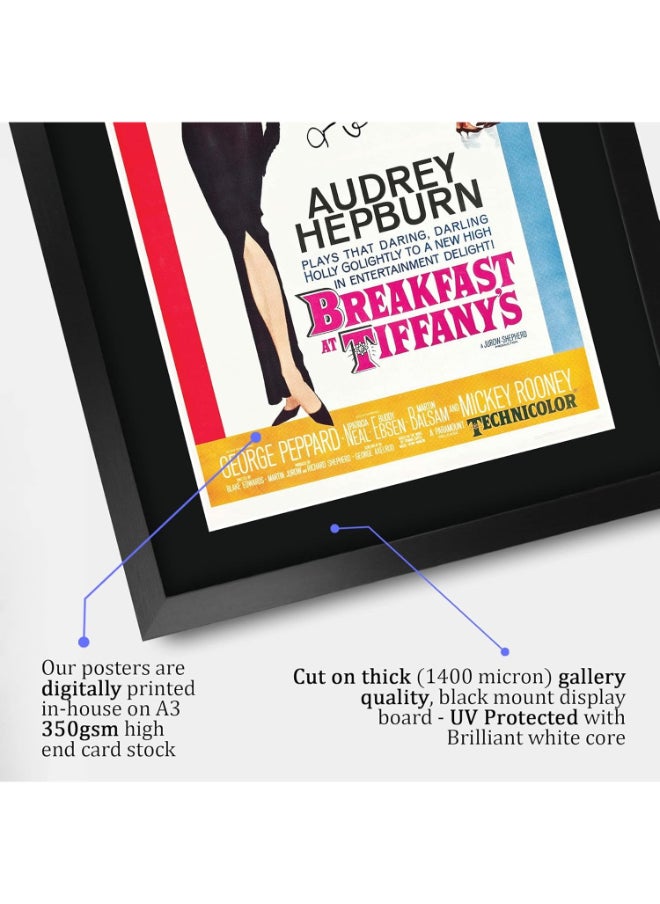 HWC Trading HWC Trading Breakfast at Tiffany's Audrey Hepburn Gifts Printed Signed Autograph Picture for Movie Memorabilia Fans - 16" x 12" Framed  - Image 4