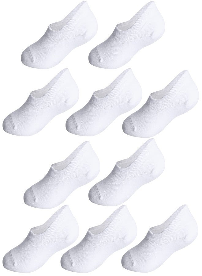 CHUNG Kids No Show Socks Cotton Liner Low Cut Sock for Boys Girls Toddler Thin 10 Pack Solid Color Summer, 7-9 Years - Image 1