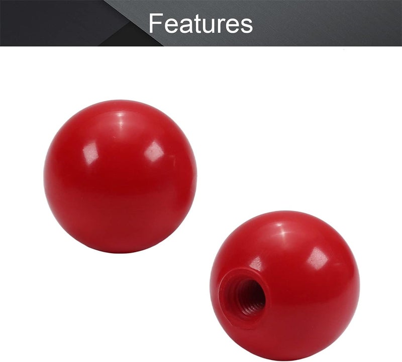 Othmro 3pcs Thermoset Ball Knob M10 Female Thread Machine Handle 40mm Diameter Smooth Rim - Image 3