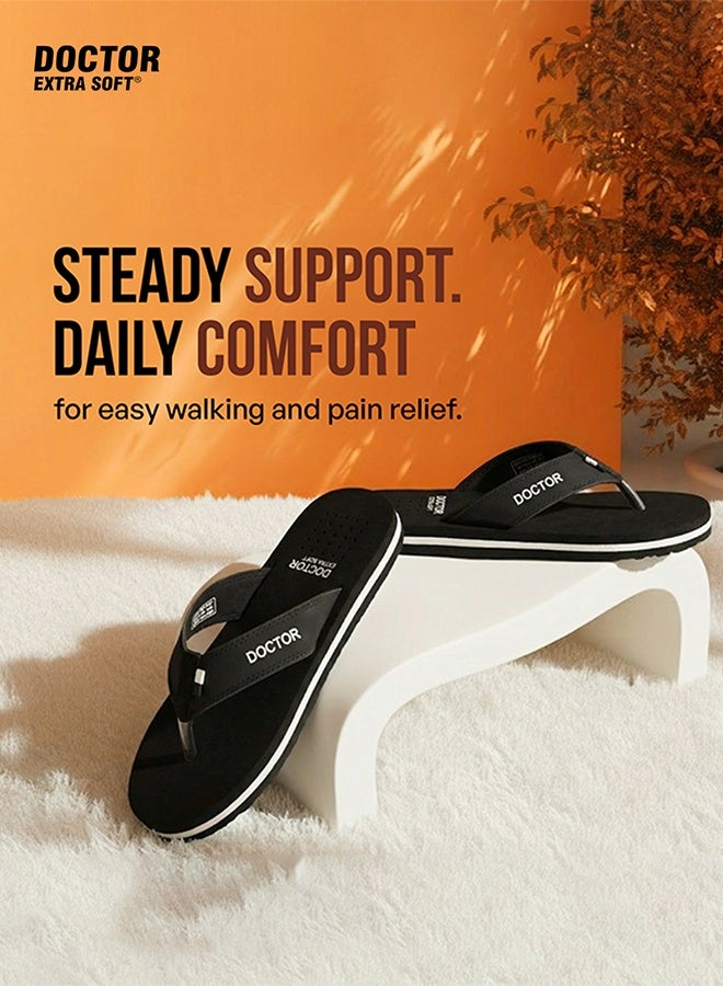 DOCTOR EXTRA SOFT Orthopedic Flip Flops for Men | Soft Cushion Comfortable Daily Wear Anti Slip Slippers Comfort Lightweight | Doctor Extra Soft - Image 4