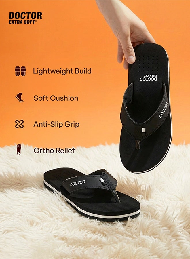 DOCTOR EXTRA SOFT Orthopedic Flip Flops for Men | Soft Cushion Comfortable Daily Wear Anti Slip Slippers Comfort Lightweight | Doctor Extra Soft - Image 3