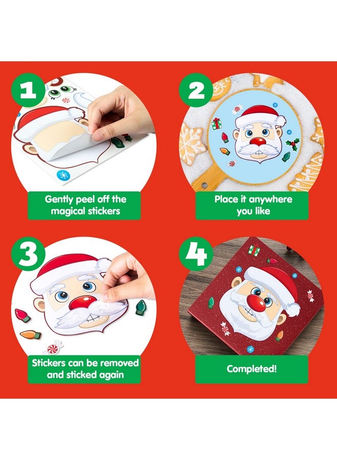 JOYIN 24 Pcs Christmas Make-a-face Stickers, Make Your Own Characters Mix and Match Sticker Sheets with Christmas Elf, Santa Santa, Snowman, Penguin, and Polar Bear Kids Party Favor Supplies Craft - Image 5