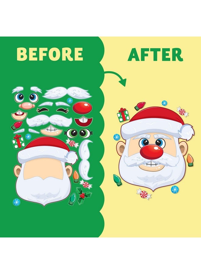 JOYIN 24 Pcs Christmas Make-a-face Stickers, Make Your Own Characters Mix and Match Sticker Sheets with Christmas Elf, Santa Santa, Snowman, Penguin, and Polar Bear Kids Party Favor Supplies Craft - Image 3