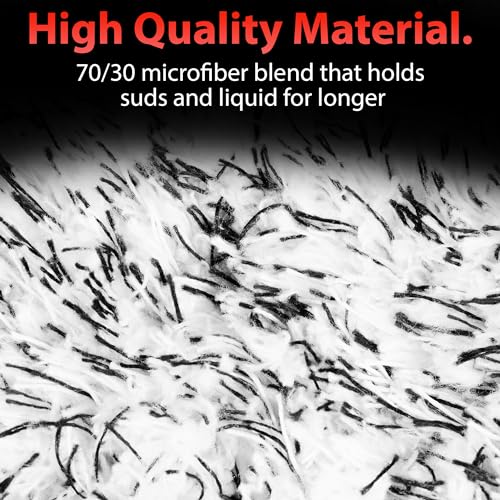 Adam's Polishes Microfiber Car Wash Mitt, Car Sponge Wrapped in Soft, Plush Fiber Cloth Material, Safe Washing with Any Car Soap, Bucket, Foam Gun, Foam Cannon, Other Cleaning Supplies - Image 3