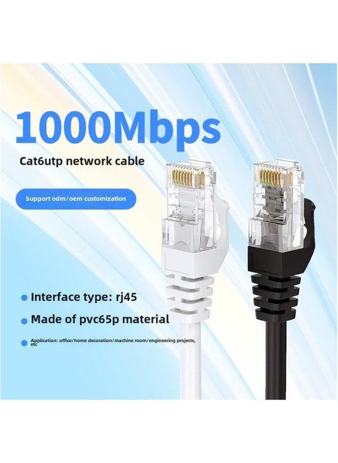 Generic Six Kinds Of Gigabit Network Cable Cat6 Unshielded 8 Core Twisted Pair Home Jumper Pure Copper Broadband High-speed Connection Line-Color:Green-Line Length:0.5m  - Image 1