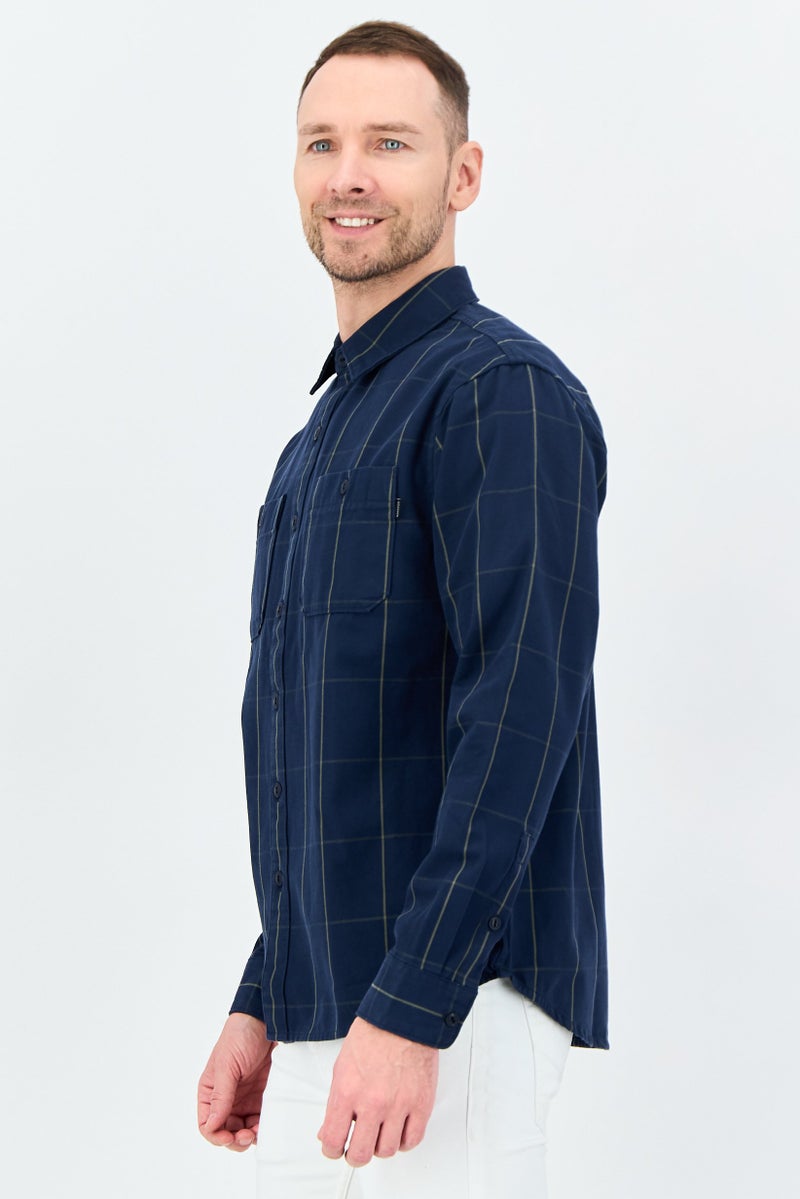 DOCKERS Men Relaxed Fit Plaid Long Sleeve Shirt, Multicolor - Image 2