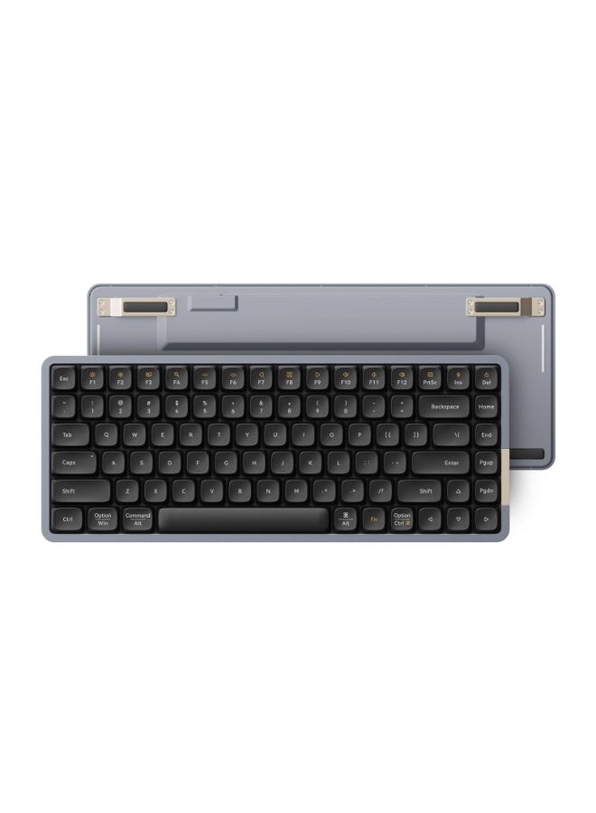 LOFREE Flow84 Low Profile Mechanical Keyboard, 75 Percent Rechargeable Wireless Keyboards with Bluetooth and Wired Connection for Windows, Mac OS/Black Phantom Tactile Switches - Image 1