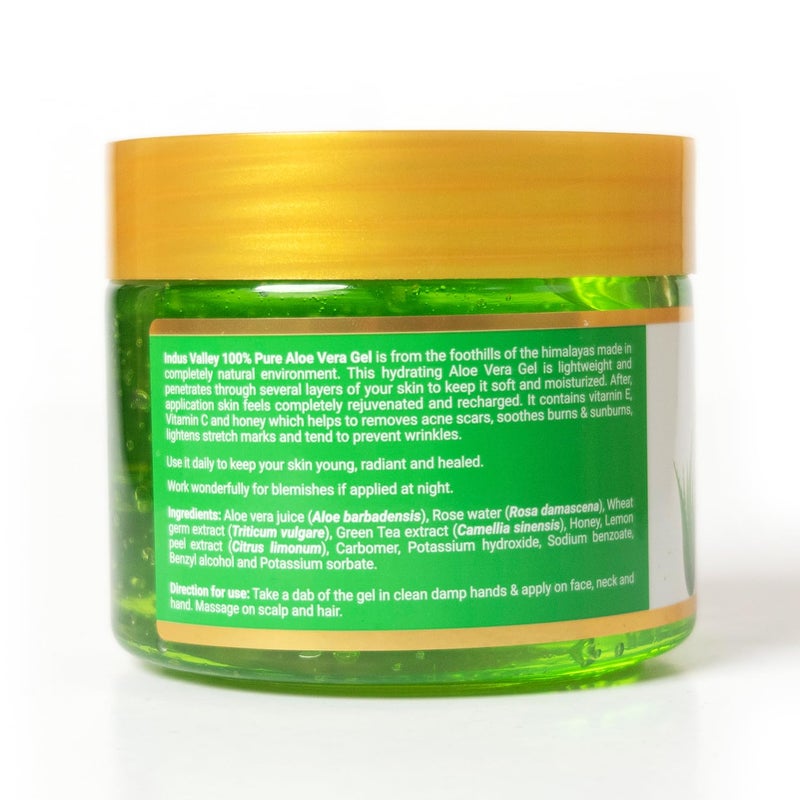 Indus Valley Indus Valley Bio Organic Pure Natural NonToxic Aloe Vera Gel smooth gel for Acne Scars Glowing Radiant And Moisturise Skin 400 ml  - Image 2