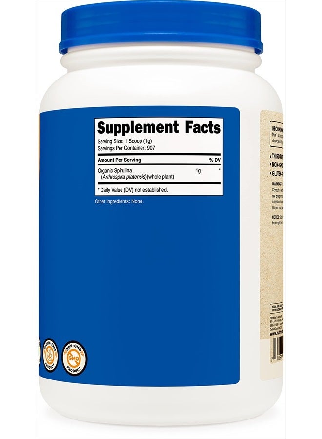 Nutricost مسحوق سبيرولينا العضوي 2 رطل - سبيرولينا عضوية نقية ومعتمدة - Image 4