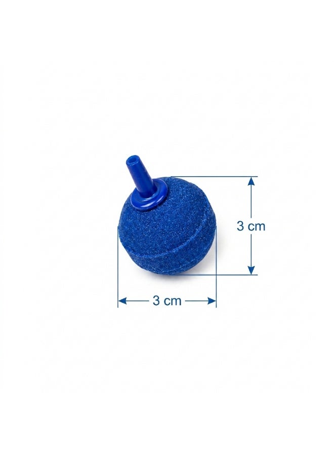 3cm Aquarium Air Stone Ball Bubble Diffuser for Fish Tank Oxygen Pump and Hydroponics, Blue - Image 2