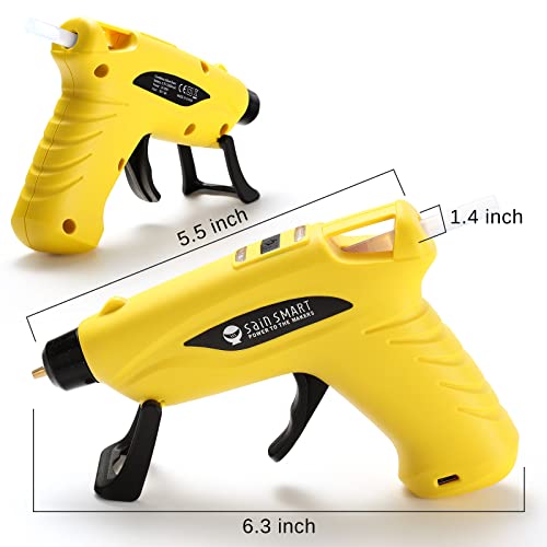 SainSmart Mini Cordless Hot Glue Gun with Anti-Drip Design and 20 Glue Sticks for Christmas Decorations, DIY, Creative Crafts & Arts, and Quick Repairs - Image 2