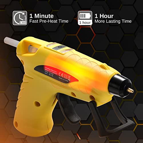 SainSmart Mini Cordless Hot Glue Gun with Anti-Drip Design and 20 Glue Sticks for Christmas Decorations, DIY, Creative Crafts & Arts, and Quick Repairs - Image 4