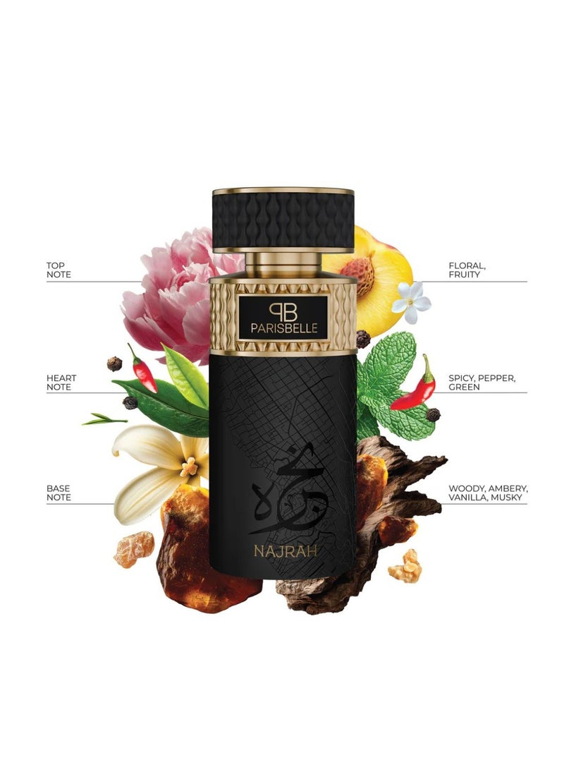Parisbelle Najrah Extrait De Parfum 100ml Unisex Floral Spicy Woody Long Lasting Perfume by Parisbelle - Image 3