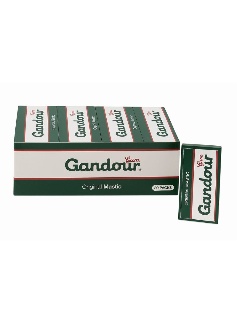 Gandour Original Mastic Gum – Refreshing Premium Mastic Flavor | 20 x 8.1g Pack - Image 1
