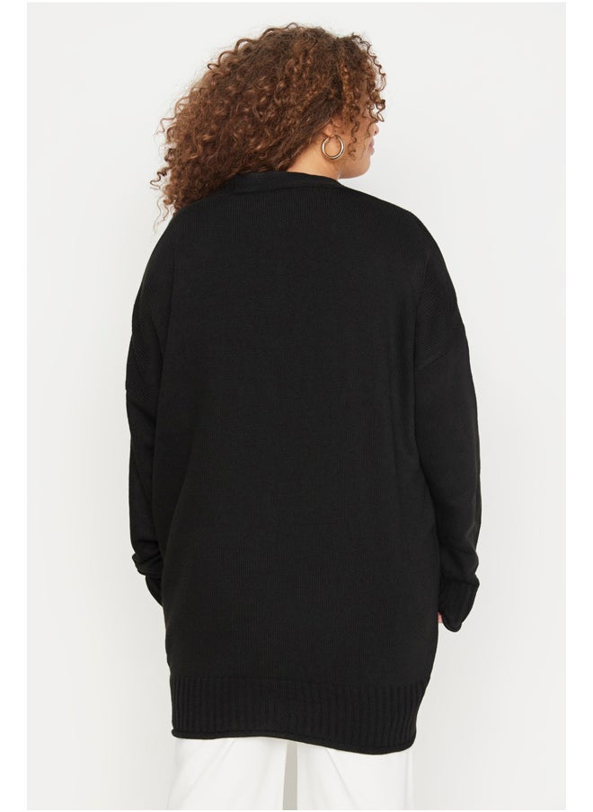 trendyol - Black Button Detailed Knitwear Cardigan - Image 1
