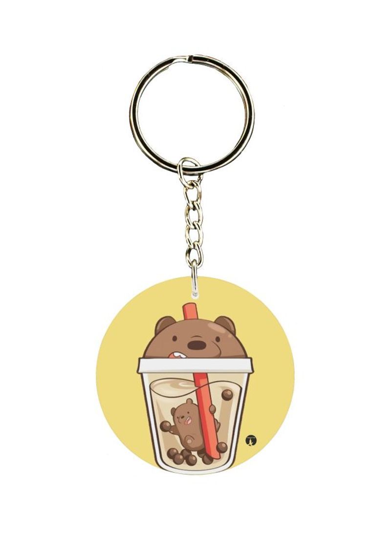 RKN Double Sided Bear Themed Printed Keychain