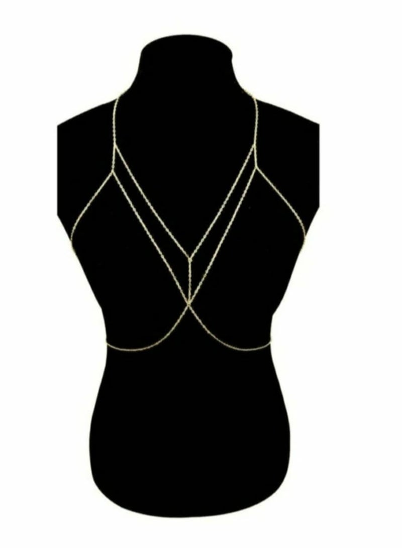 RA accessories Women's Unique  Body Chain Golden -Belly Chain  - Image 3
