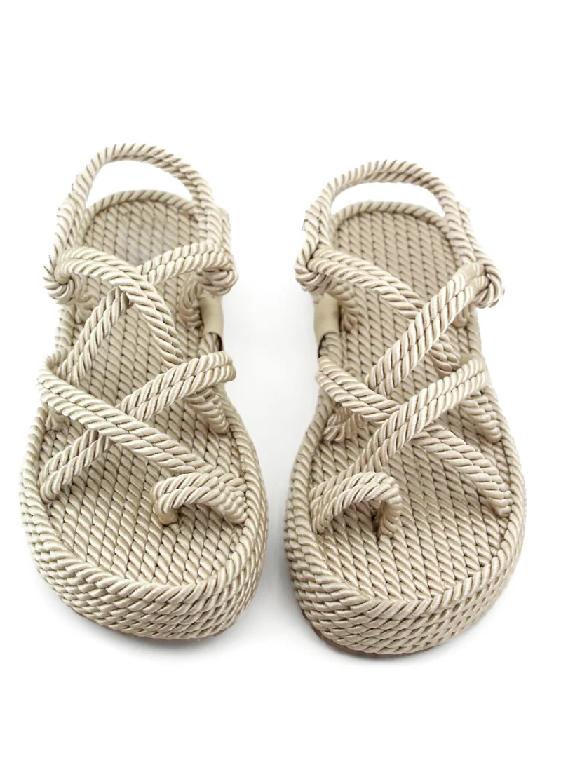 Mumka Rope Sandals Nomads Finger - Ivory White