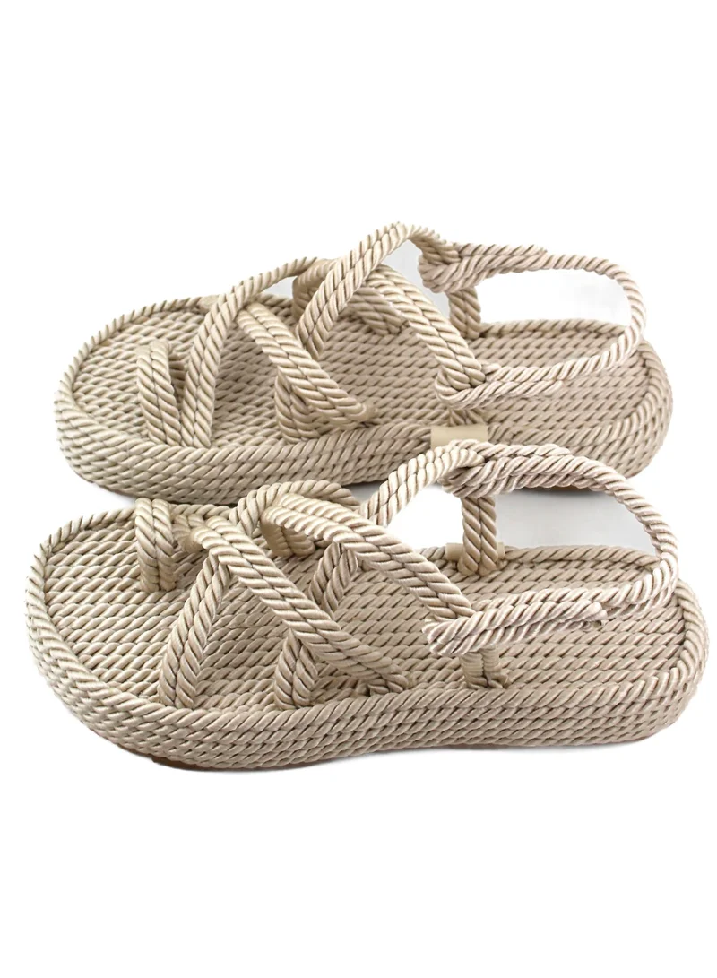 Mumka Rope Sandals Nomads Finger - Ivory White