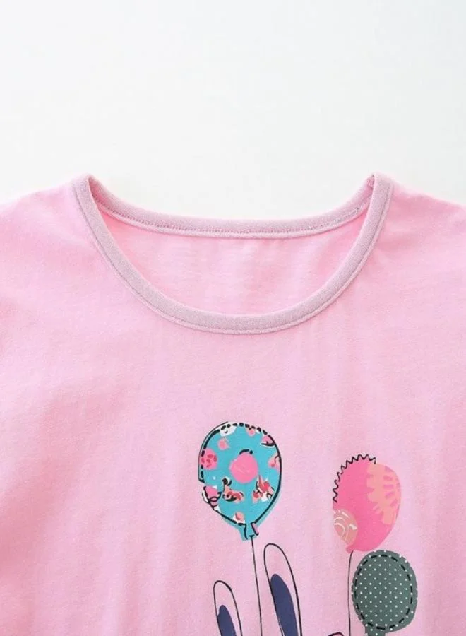 YUNIQEE Pink Printed Short Sleeve Crew Neck T-Shirt