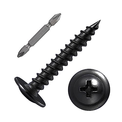 Wensilon 150 pcs8112 Black Truss Head Wood Screws Quick Metal Self Tapping Zinc Oxide - Image 1