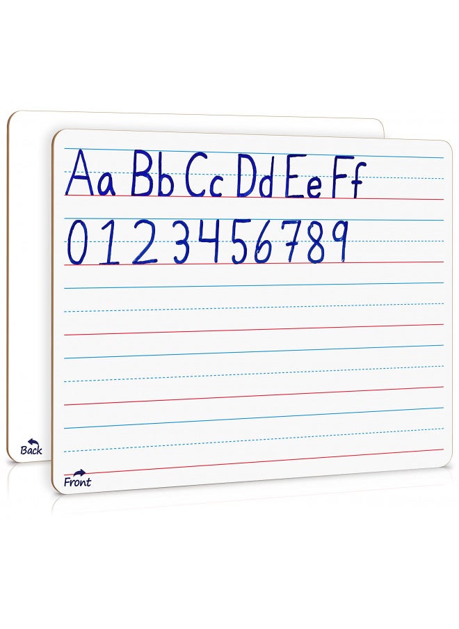 Scribbledo Double Sided Whiteboard Lined Dry Erase Board for Kids Ruled Writing Board Handwriting Practice for Kids - Small White Board Dry Erase Board 9x12 Dry Erase Board with Lines Education Teacher Supplies  - Image 1
