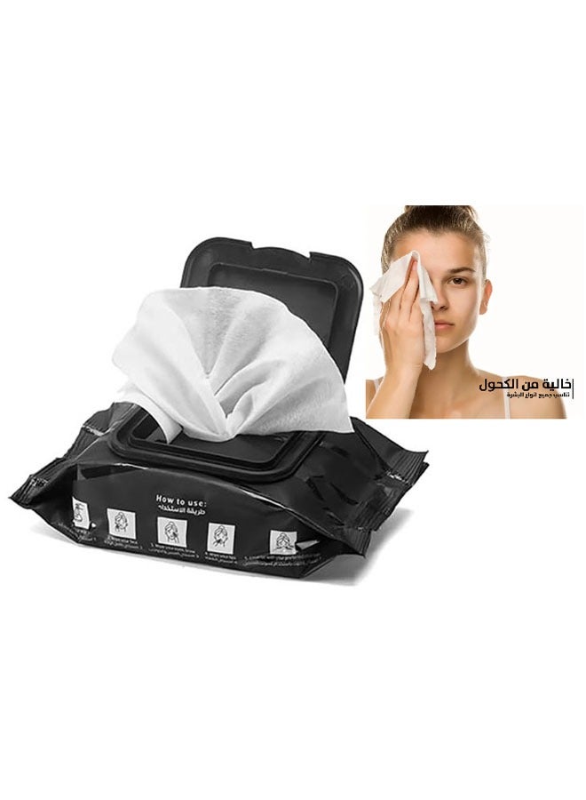 Makeup Remover Wipes With Soothing Aloe Vera & Refreshing Rose Extract for All Skin Types 25 Wipes - Image 1