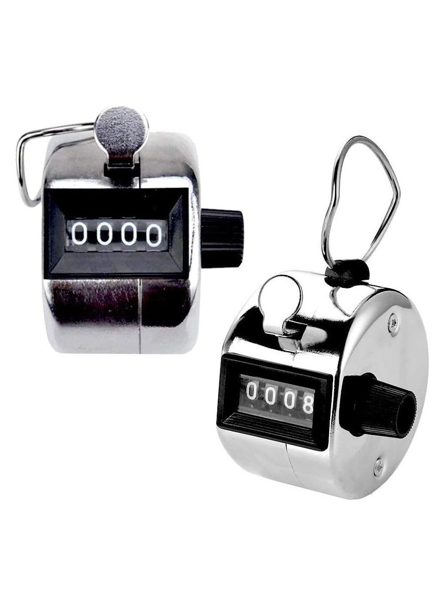 Rubik Counter Rubik Tally Counter, Handheld Mechanical Clicker, Silver (Pack of Two ...