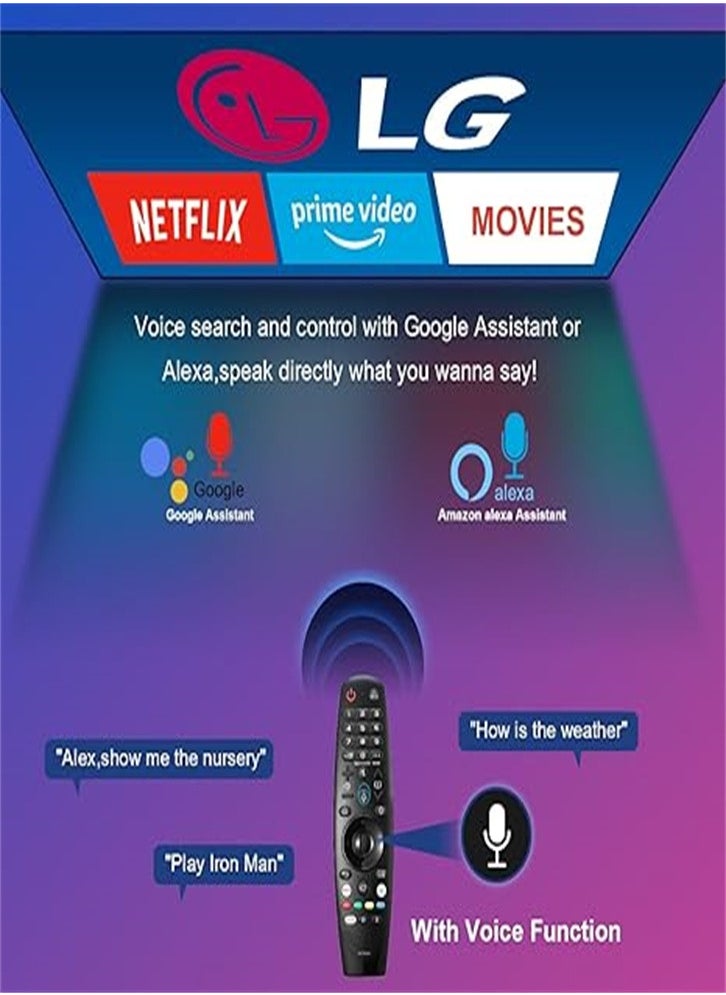 Generic - Replacement Magic Remote Control for LG Smart TV Remote LG-TV-Remote with Voice and Pointer Function Universal LG Remote for LG UHD OLED QNED NanoCell 4K 8K Models Google/Alexa - Image 1