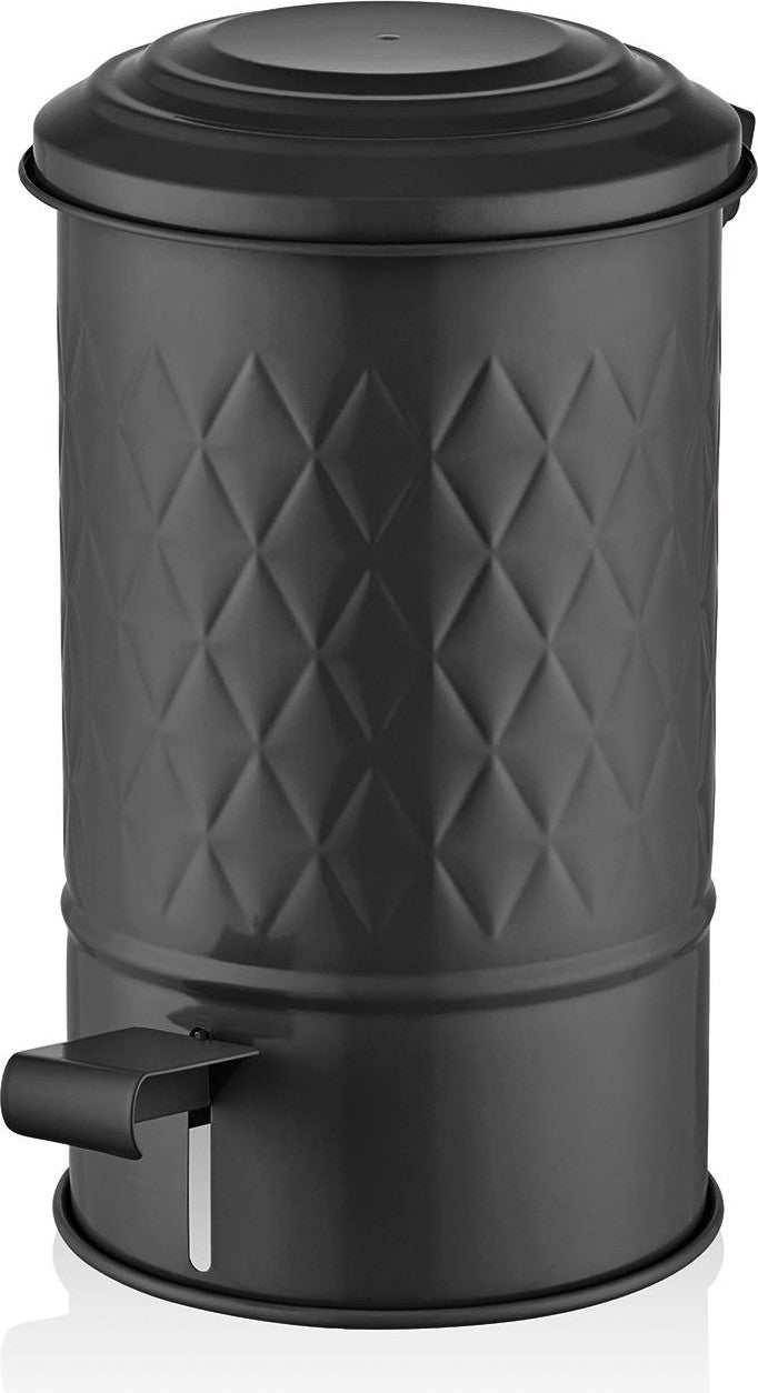 THE MIA Prism Trash Can Bathroom Black 5 Lt  - Image 1