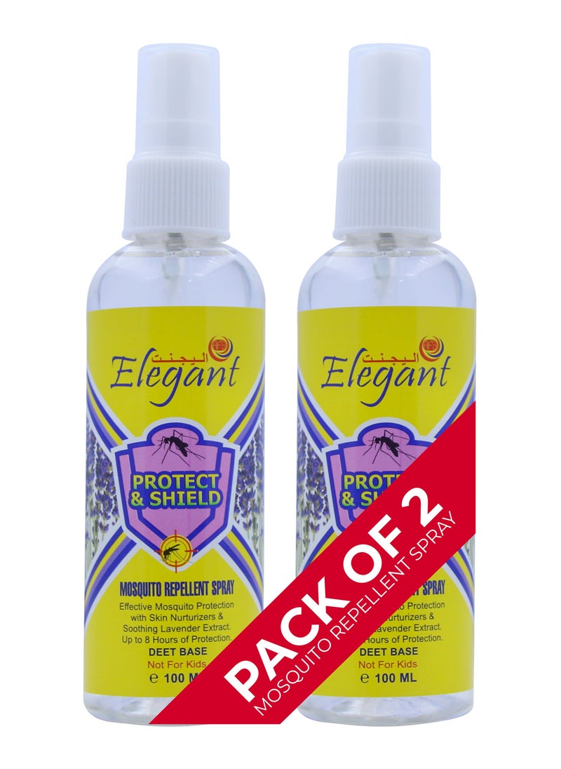 Mosquito & Tick Repellant Spray – 100ML – Pack of 2 – Lavender Extract – DEET Base – Tick, Insect & Mosquito Repellant | 8H Protection, Protect & Shield Spray | Not For Kids, Anti-bug Spray - pzsku/Z3E0C356D967F82093686Z/45/_/1667556770/44273d23-2d45-4867-b4c4-abb0f5b639ea