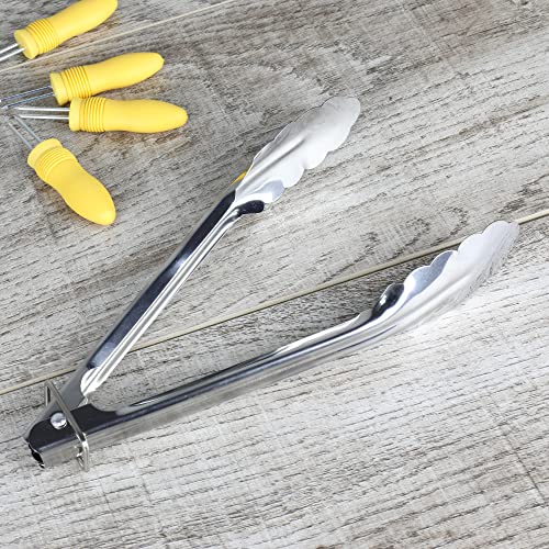 Chef Craft Clam Shell Tongs, 9-Inch, Stainless Steel - Image 3