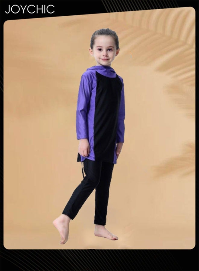 Joychic Girls Muslim Modest Summer Long Sleeve Full Coverage Sun Protection Swimwear Quick-drying and Breathable Beach Wear - Image 2