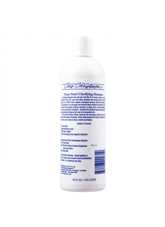 Chris Christensen Chris Christensen Clean Start Clarifying Dog Shampoo - Pro-Vitamin Formula That Wont Strip The Coat! Removes Product Build-up, Waxes, Oil and Dirt (16 Ounces)  - Image 2