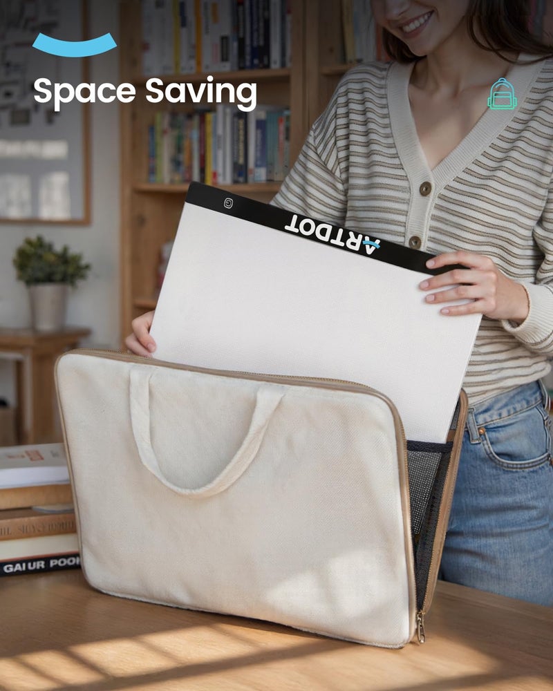 ARTDOT A3 LED Light Pad for Diamond Art Kits for Adults, USB Powered Light Board Kit, Adjustable Brightness with Diamond Painting Tools Detachable Stand and Clips - Image 4