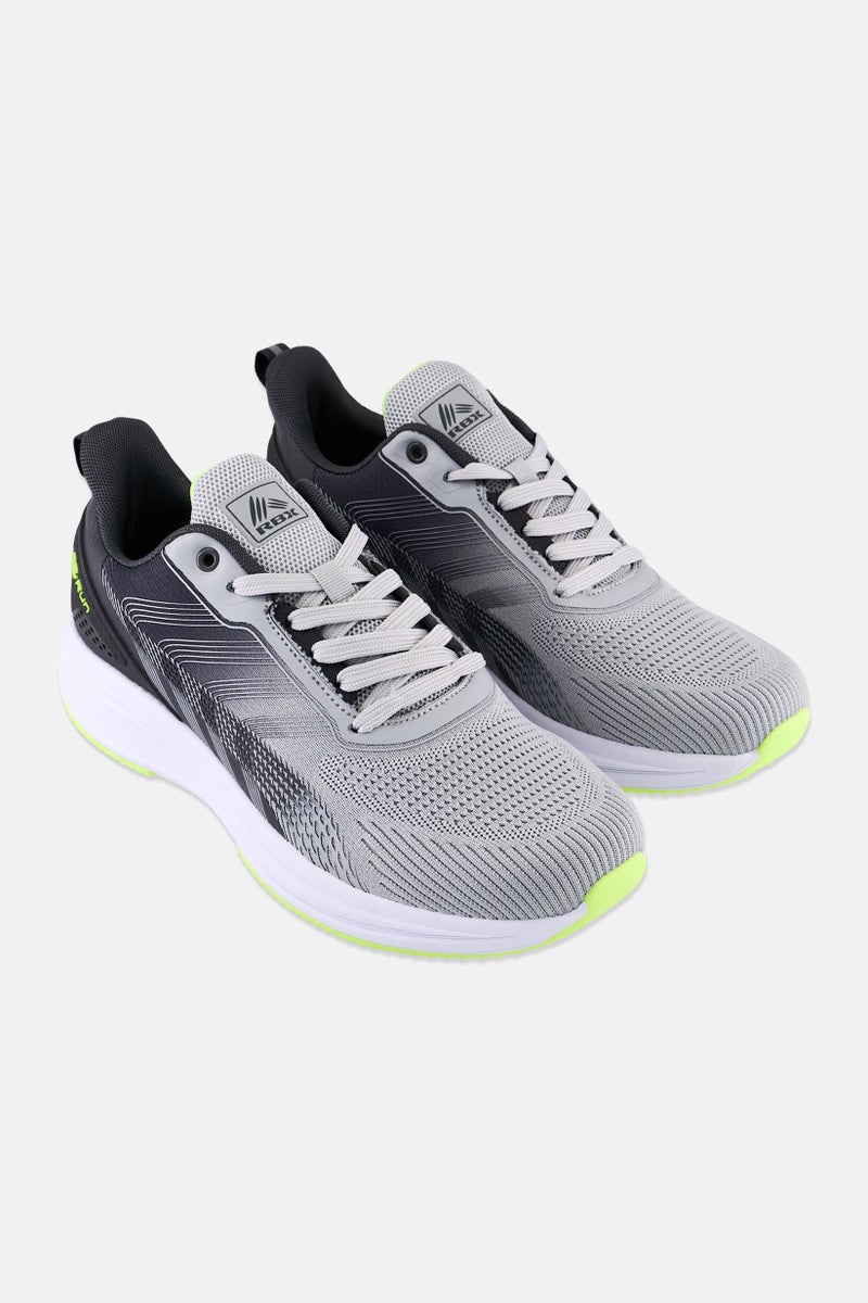 RBX Men Brand Logo Lace Up Training Shoes, Grey - Image 1