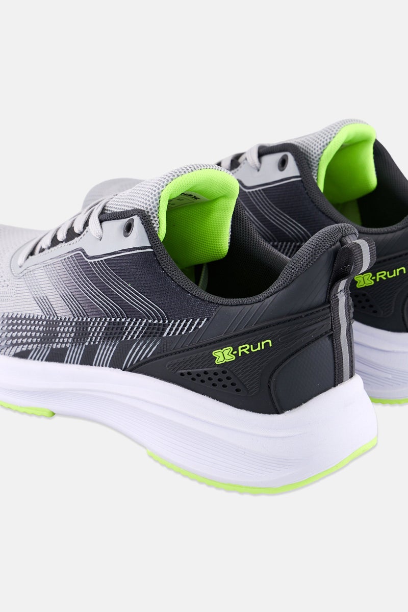 RBX Men Brand Logo Lace Up Training Shoes, Grey - Image 4