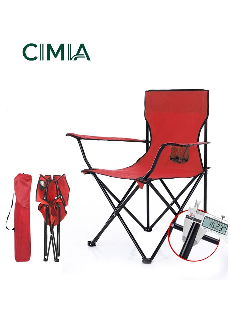 CIMIA Portable Camping Chairs 50×50×80cm Enjoy The Outdoors with a Versatile Folding Chair Sports Chair Outdoor Chair & Lawn Chair Lightweight Camping Chair with Arm Cup Holder-With Storage Bag - Image 1