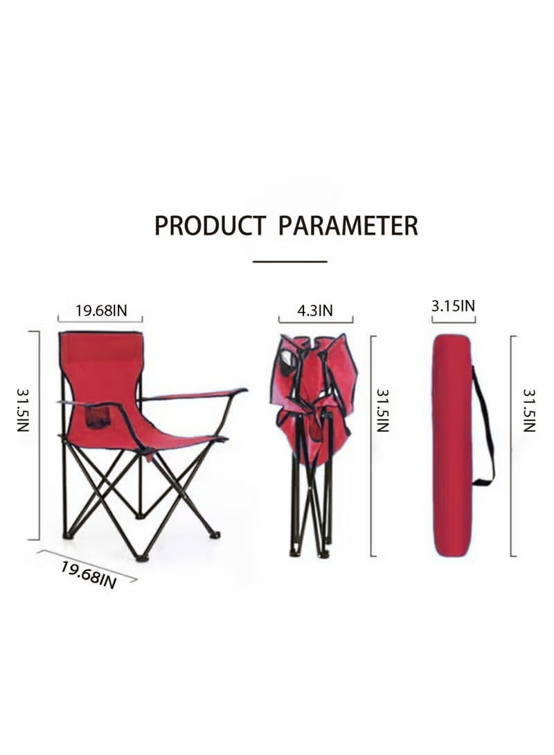 CIMIA Portable Camping Chairs 50×50×80cm Enjoy The Outdoors with a Versatile Folding Chair Sports Chair Outdoor Chair & Lawn Chair Lightweight Camping Chair with Arm Cup Holder-With Storage Bag - Image 4
